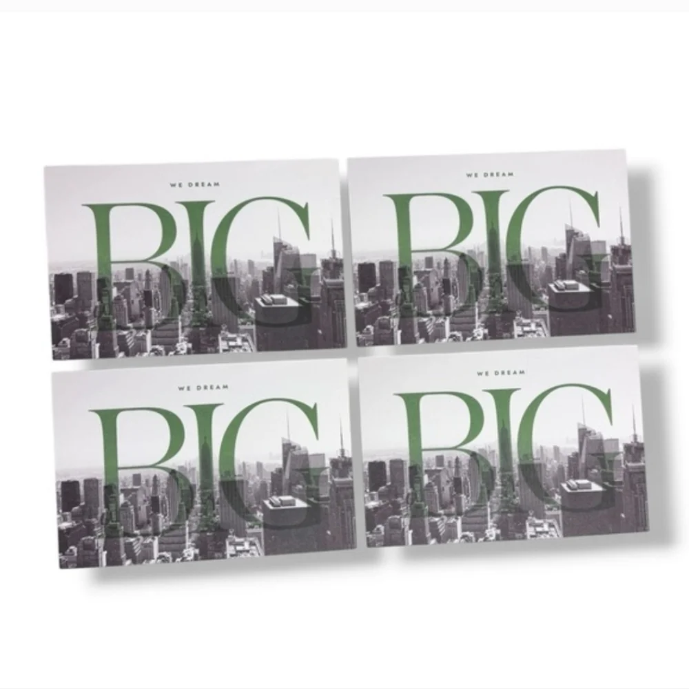 KATE SPADE “We Dream BIG” 25th Anniversary Postcards Set of 4 DISCONTINUED PRINT